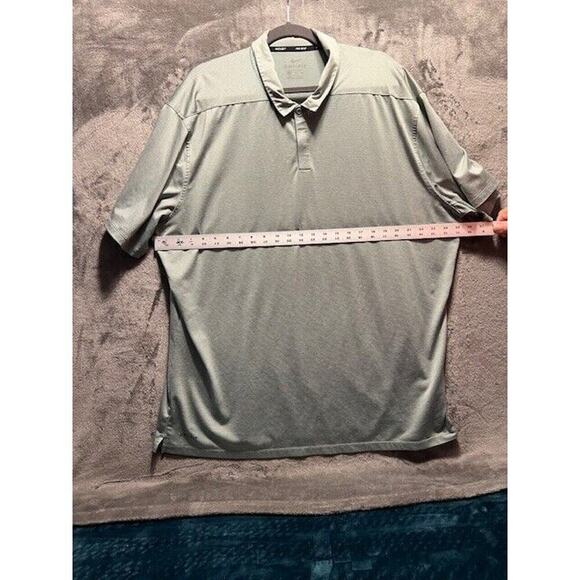 Nike Golf standard fit green /white striped golf shirts men’s size xxl - Picture 6 of 8